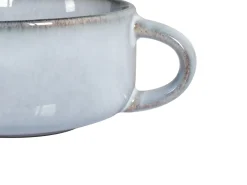 Outlet Beliani Set di 4 tazze con piattini JUNIPER Gres porcellanato Azzurro Blu