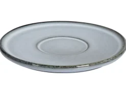 Outlet Beliani Set di 4 tazze con piattini JUNIPER Gres porcellanato Azzurro Blu