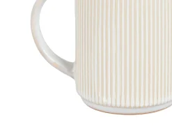 Outlet Beliani Set di 4 tazze MUGWORT Gres porcellanato chiaro Beige