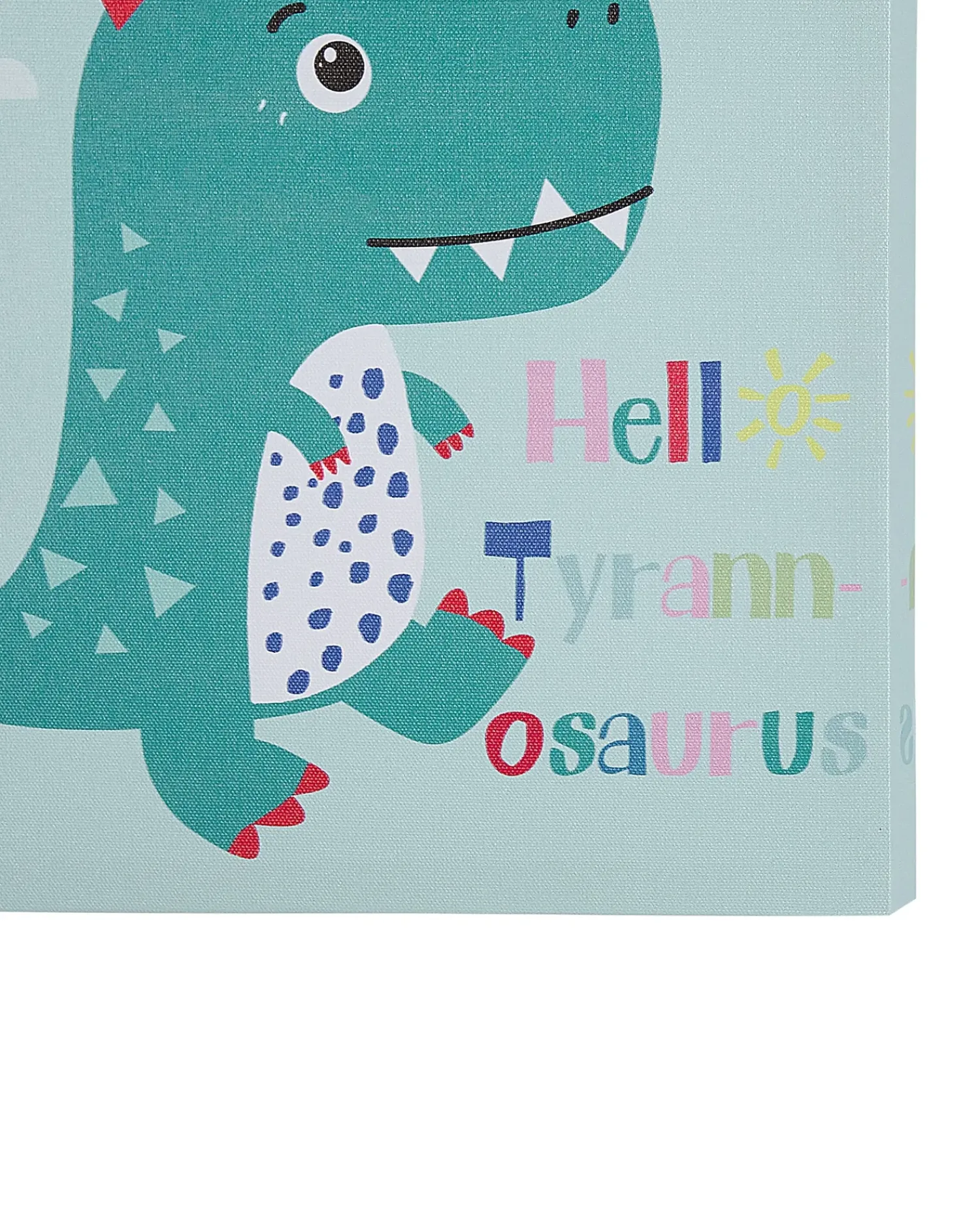 Discount Beliani Set di 3 tele BINGUI Motivo per bambini 30 x 30 cm Multicolore Verde Multicolore
