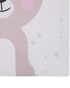 Outlet Beliani Set di 4 tele BOMBI Motivo per bambini 30 x 30 cm Multicolore Arancione Beige Bianco Giallo Rosa Verde Multicolore