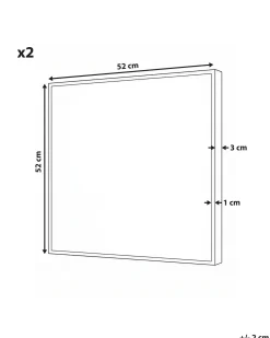 Clearance Beliani Set di 2 tele CASHEL Motivo astratto Nero Bianco Nero
