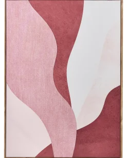 Beliani Set di 2 tele GOWRAN Motivo astratto Rosa Bianco Rosa