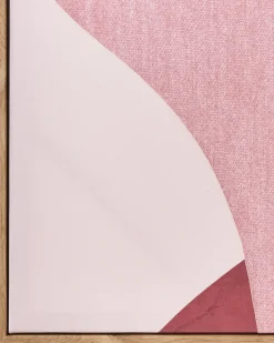 Beliani Set di 2 tele GOWRAN Motivo astratto Rosa Bianco Rosa
