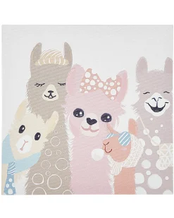 Best Beliani Set di 3 tele TILLIA Motivo animale 30 x 30 cm Multicolore