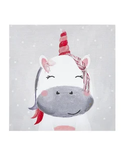 Best Beliani Set di 3 tele TIMIA Motivo animale 30 x 30 cm Grigio Rosa Grigio