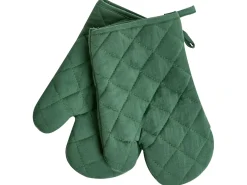 Clearance Beliani Set di Tessili da Cucina BRASSICA Verde Grigio Marrone Verde