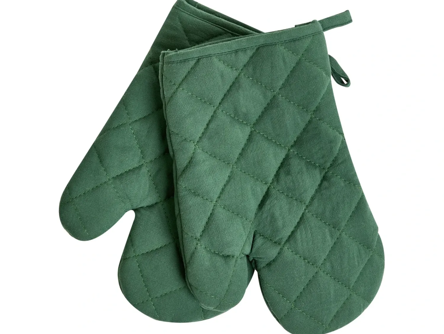 Clearance Beliani Set di Tessili da Cucina BRASSICA Verde Grigio Marrone Verde