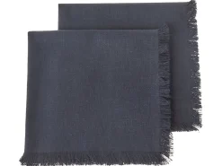 Outlet Beliani Set di Tessili da Cucina CUCUMIS Blu Bianco Blu