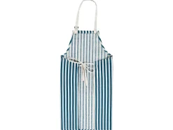 Outlet Beliani Set di Tessili da Cucina CUCUMIS Blu Bianco Blu