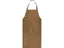Beliani Set di Tessili da Cucina DAUCUS Marrone Bianco Marrone
