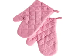 Best Beliani Set di Tessili da Cucina LACTUCA Rosa Rosa Marrone