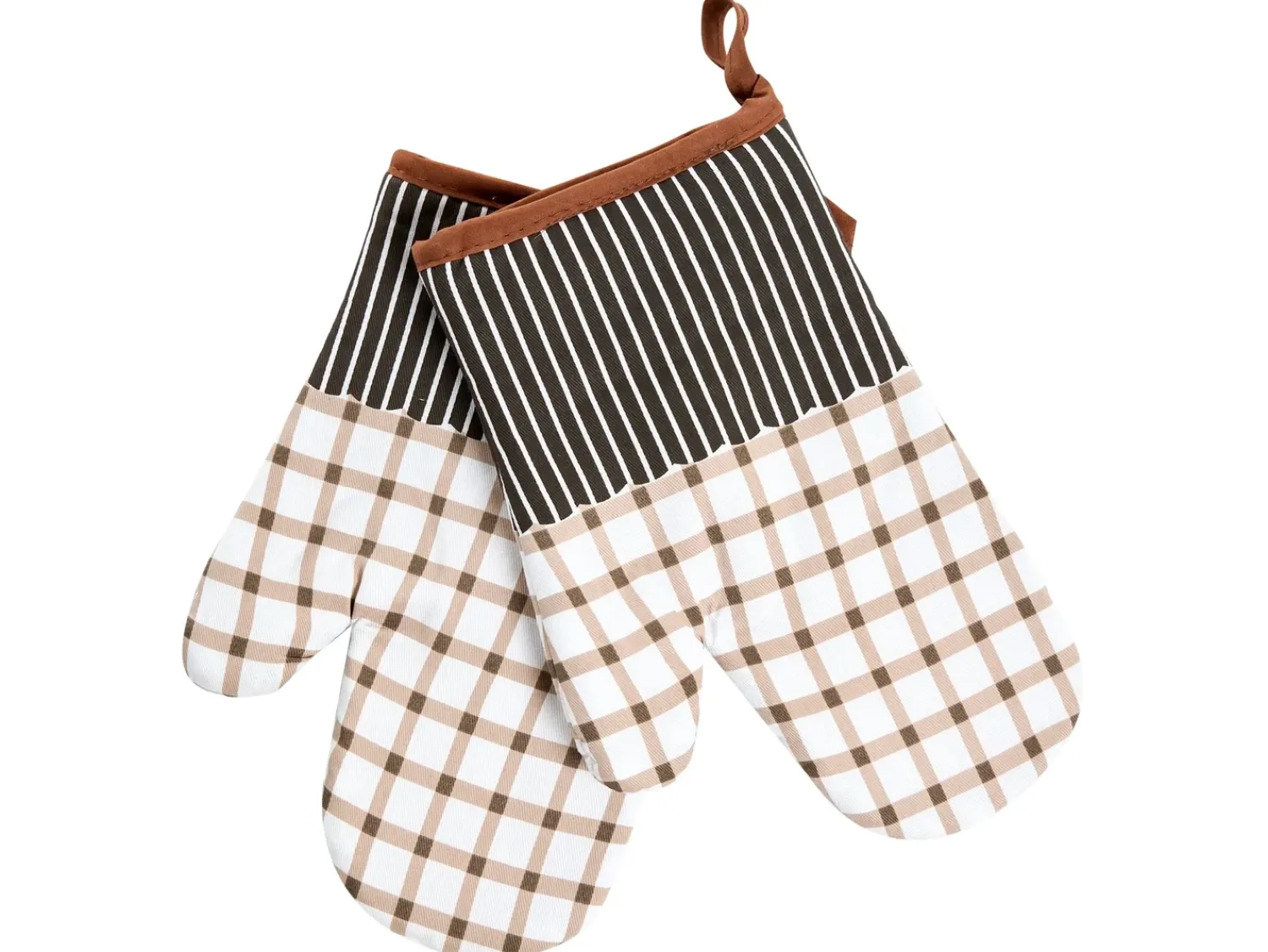 Clearance Beliani Set di Tessili da Cucina LACTUCA Beige Bianco Beige Marrone Nero