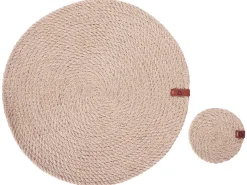 Discount Beliani Set di tovagliette e sottobicchieri MUNTRIES Iuta Naturale