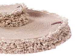 New Beliani Set di tovagliette e sottobicchieri RIBBERY Iuta Naturale