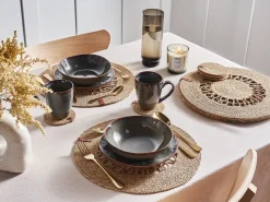 Best Beliani Set di tovagliette e sottobicchieri PEPPERBERRY Alghe marine Naturale