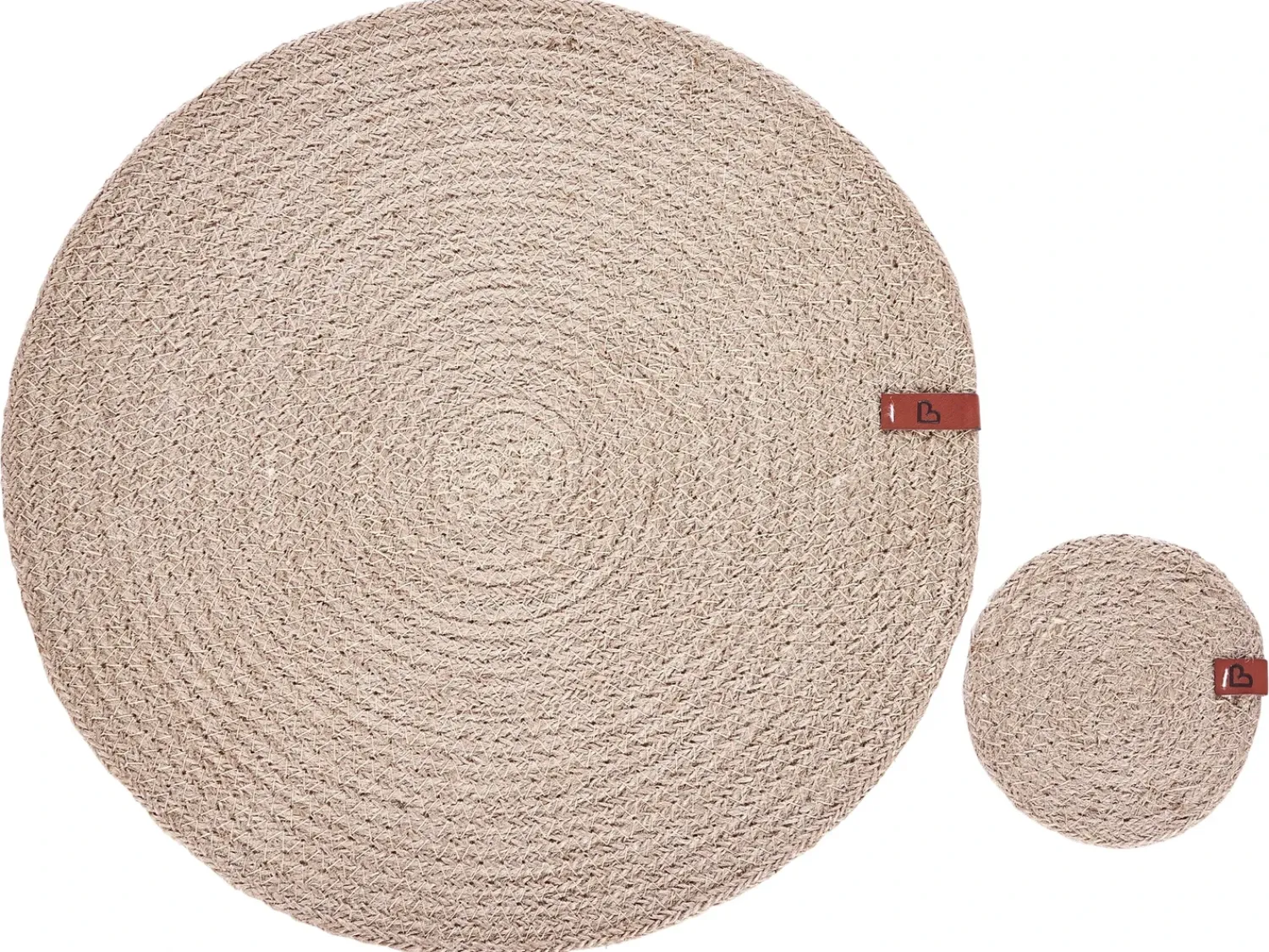 Sale Beliani Set di tovagliette e sottobicchieri BUSHMINT Iuta Naturale