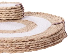 Online Beliani Set di tovagliette e sottobicchieri TUMERIC Iuta Naturale Beige Naturale