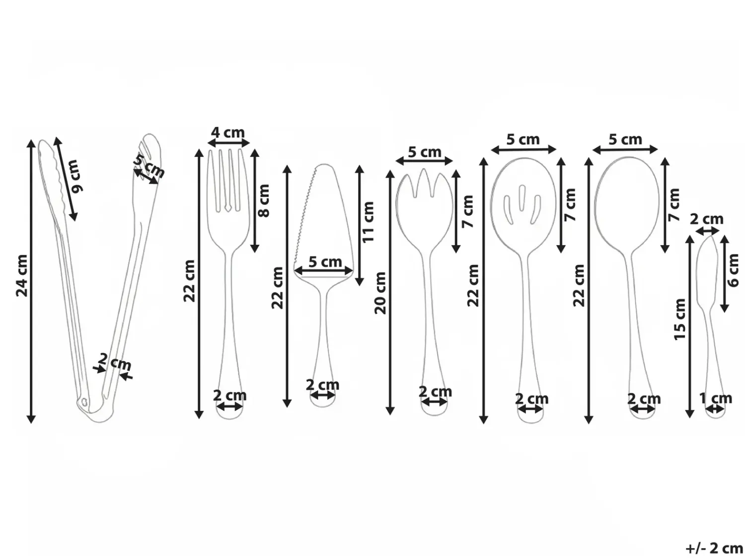 Clearance Beliani Set di 7 utensili da cucina ZITI Oro