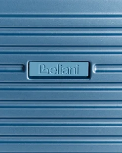 New Beliani Set di 3 valigie rigide MYNTIS Blu Blu Nero
