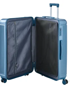 New Beliani Set di 3 valigie rigide MYNTIS Blu Blu Nero