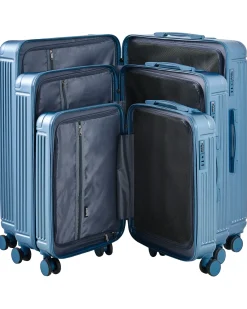 New Beliani Set di 3 valigie rigide MYNTIS Blu Blu Nero