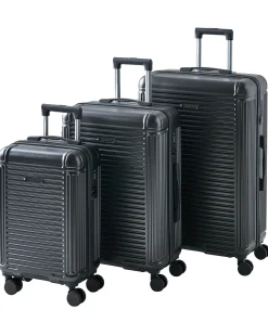 Outlet Beliani Set di 3 valigie rigide MYNTIS Grigio scuro Grigio Nero