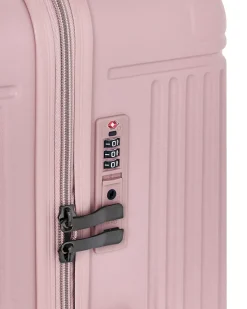 Beliani Set di 3 valigie rigide MYNTIS Rosa Rosa Nero