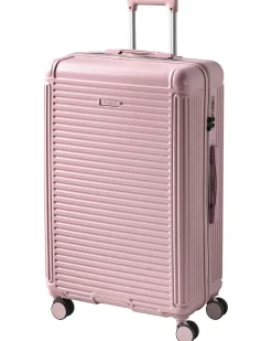 Beliani Set di 3 valigie rigide MYNTIS Rosa Rosa Nero