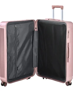 Beliani Set di 3 valigie rigide MYNTIS Rosa Rosa Nero