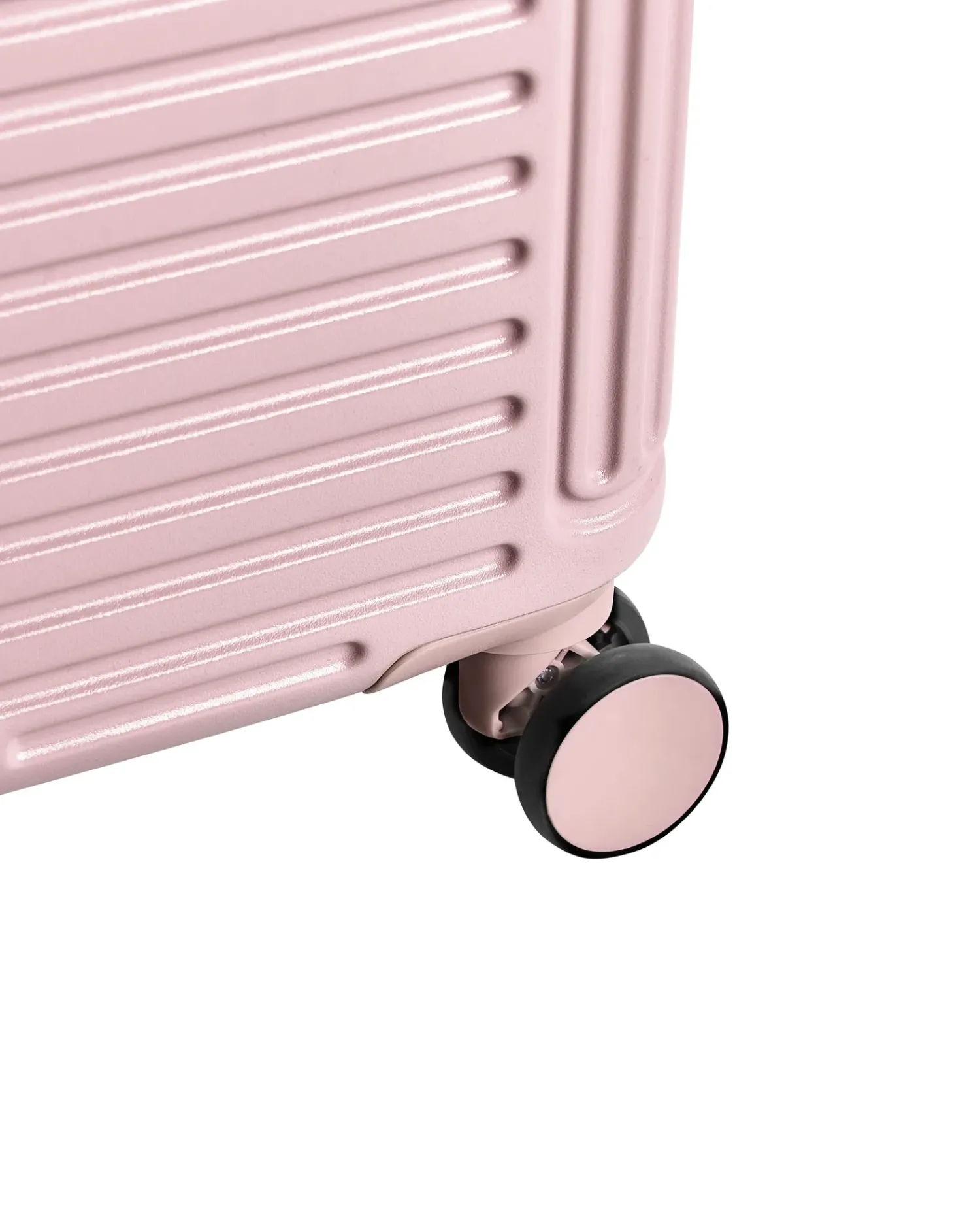 Beliani Set di 3 valigie rigide MYNTIS Rosa Rosa Nero