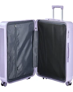 Beliani Set di 3 valigie rigide MYNTIS Viola Viola Nero