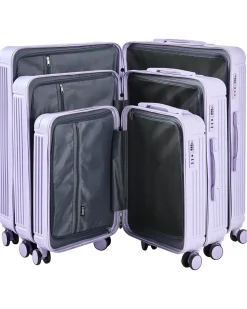 Beliani Set di 3 valigie rigide MYNTIS Viola Viola Nero