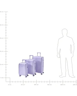 Beliani Set di 3 valigie rigide MYNTIS Viola Viola Nero