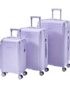 Beliani Set di 3 valigie rigide MYNTIS Viola Viola Nero