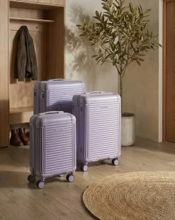 Beliani Set di 3 valigie rigide MYNTIS Viola Viola Nero