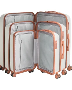 Best Beliani Set di 3 valigie rigide TONSAI Bianco sporco Bianco Marrone