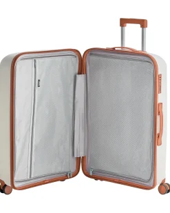 Best Beliani Set di 3 valigie rigide TONSAI Bianco sporco Bianco Marrone