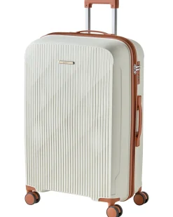 Best Beliani Set di 3 valigie rigide TONSAI Bianco sporco Bianco Marrone