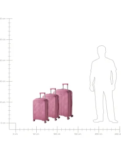 Online Beliani Set di 3 valigie rigide TONSAI Rosa
