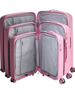 Online Beliani Set di 3 valigie rigide TONSAI Rosa