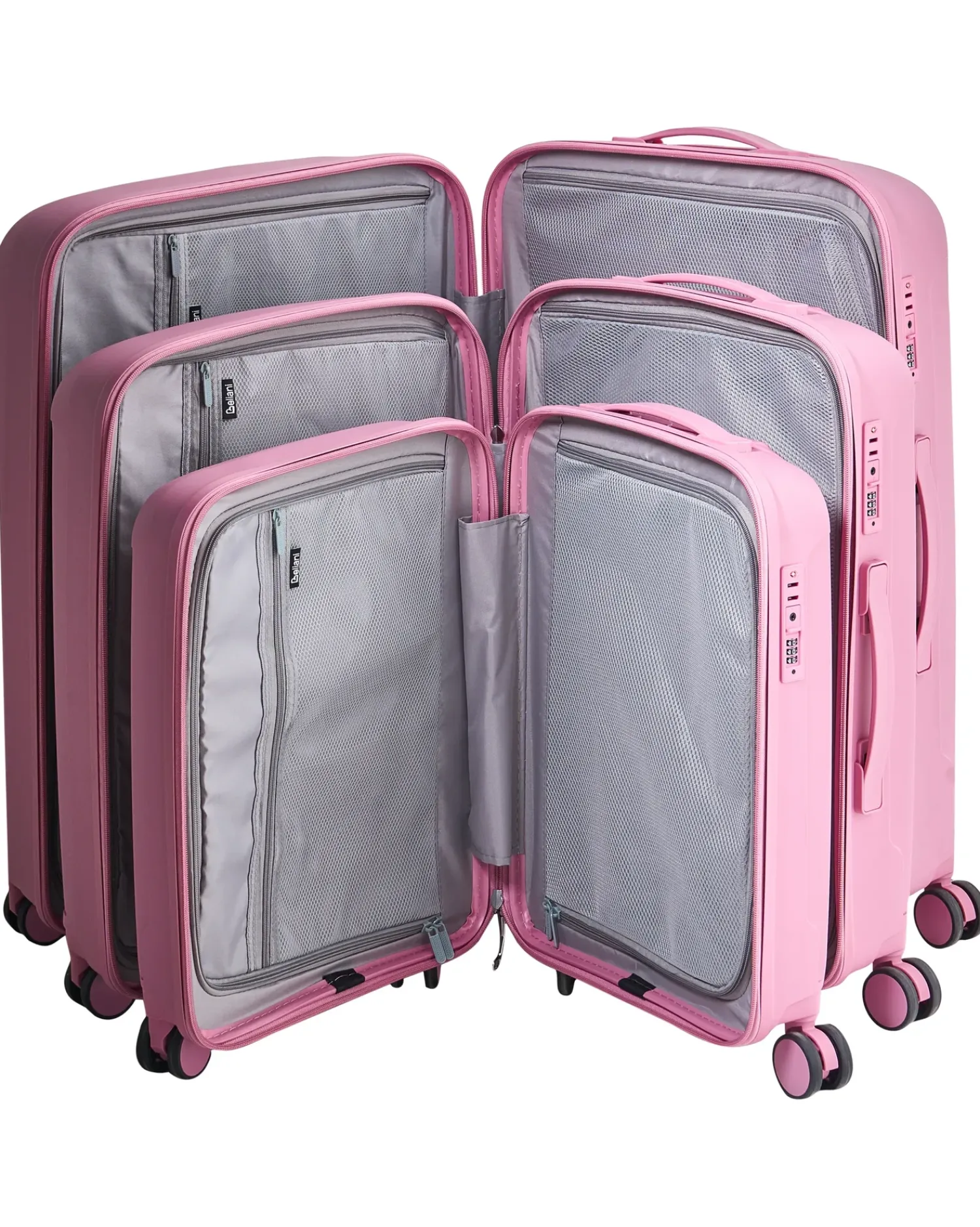 Online Beliani Set di 3 valigie rigide TONSAI Rosa