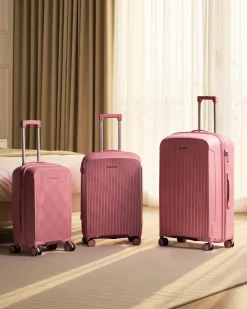 Online Beliani Set di 3 valigie rigide TONSAI Rosa