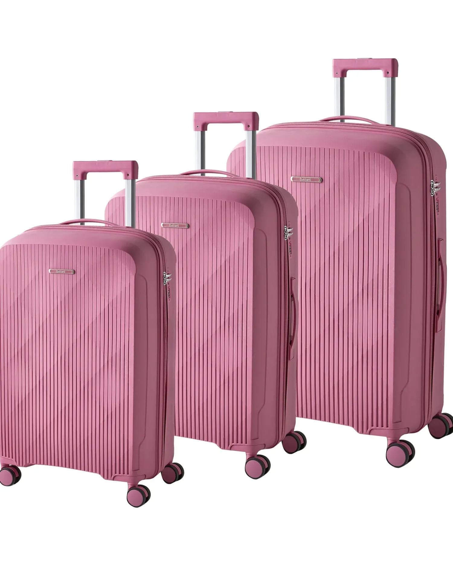 Online Beliani Set di 3 valigie rigide TONSAI Rosa