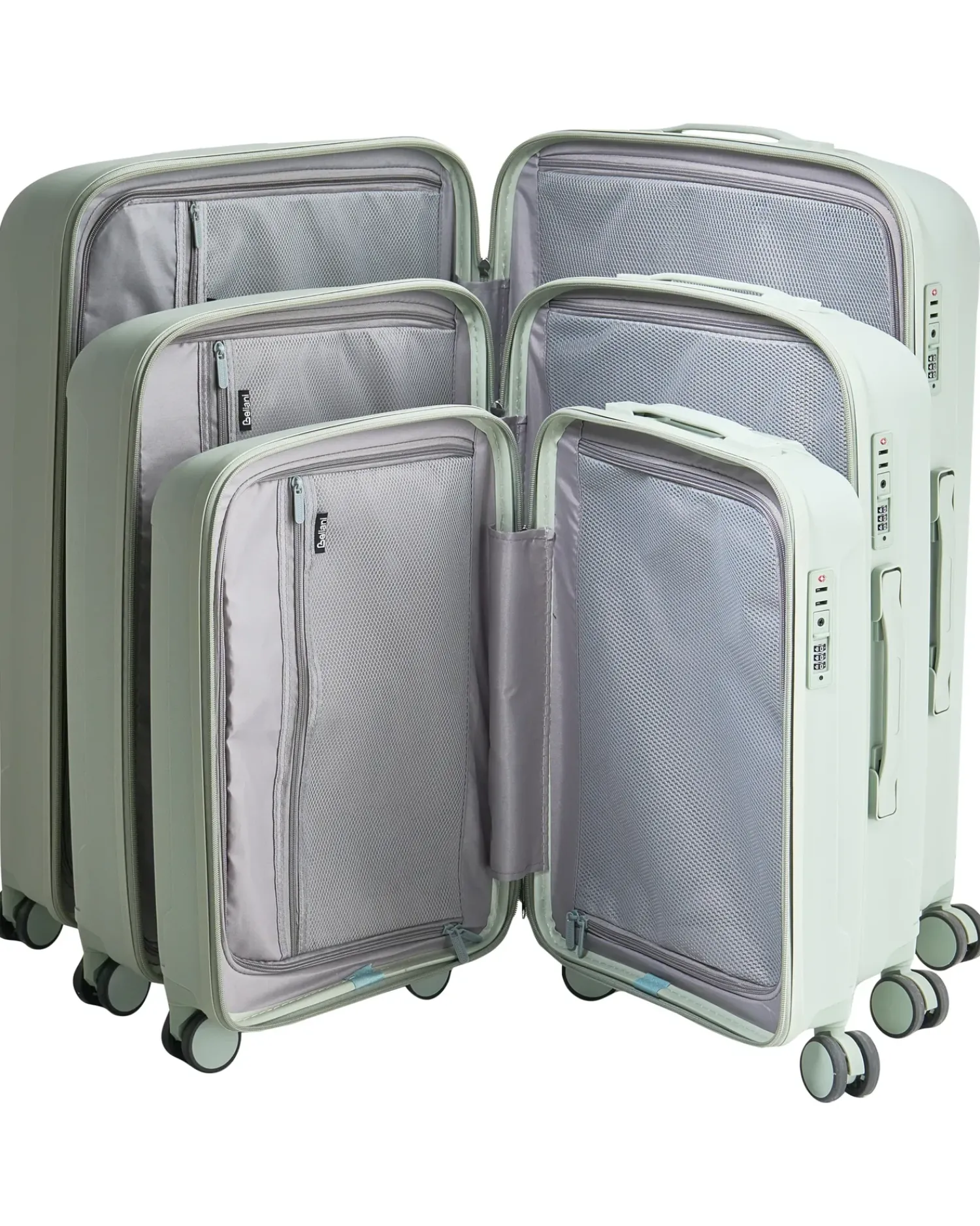 Sale Beliani Set di 3 valigie rigide TONSAI chiaro Verde