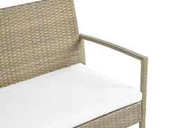 Discount Beliani Set divani con tavolino MARSALA Rattan sintetico (PE) Marrone chiaro Beige Bianco Naturale