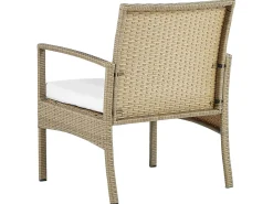 Discount Beliani Set divani con tavolino MARSALA Rattan sintetico (PE) Marrone chiaro Beige Bianco Naturale