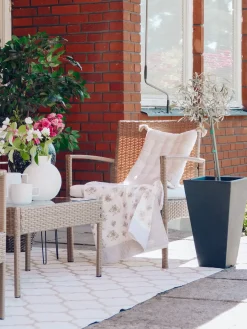 Discount Beliani Set divani con tavolino MARSALA Rattan sintetico (PE) Marrone chiaro Beige Bianco Naturale