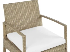 Discount Beliani Set divani con tavolino MARSALA Rattan sintetico (PE) Marrone chiaro Beige Bianco Naturale