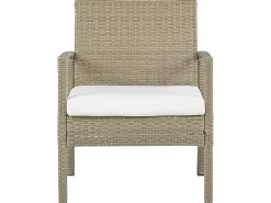 Discount Beliani Set divani con tavolino MARSALA Rattan sintetico (PE) Marrone chiaro Beige Bianco Naturale